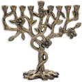 Ner Mitzvah Tree of Life Menorah for Chanukah - Fits All Standard Candles - Artistic Bronze Gold Menorah - 8" High by NerMitzvah