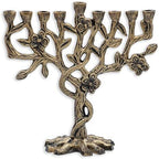 Ner Mitzvah Tree of Life Menorah for Chanukah - Fits All Standard Candles - Artistic Bronze Gold Menorah - 8" High by NerMitzvah