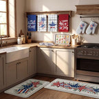 VitalCozy 10 Pcs Patriotic Kitchen Decor and Accessories Set Star Pattern 4th of July Kitchen Towels Pot Holders Oven Mitts Rugs for Independence Day Cooking Mom Housewarming Gifts 250th Anniversary - Image 5