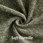FUTEI Pack of 2 Chenille Soft Throw Pillow Covers 18x18 Inch, Sage Green - Image 2