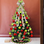 Gejoy 32 Pcs Red and Lime Green Christmas Tree Decoration Set - Image 2