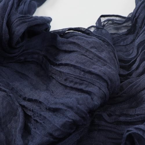 12 Pack Navy Blue Cheesecloth Table Runner 23 x 120 Inch 10Ft - Image 7