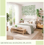 XunYee 12 Pack Fake Plants & Hanging Plant Set for Wall Plant Decor, White - Image 5