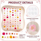 6 Pcs Pink and Orange Hanging Flowers Garland Artificial Floral Garland - Image 3
