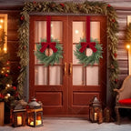 8 Pcs Christmas Small Norfolk Wreaths 12.6 Inch Xmas Pine Wreaths - Image 6