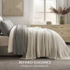 EVERGRACEHOME Chunky Chenille Knit Throw Blanket, 108x92, Warm Gray - Image 4