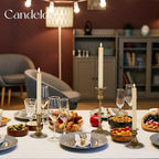 Candeldo Brass Finish Candle Holders Set of 10 for Table Centerpiece - Image 4
