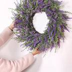 26'' Large Artificial Eucalyptus and Lavender Wreath for Front Door(Purple) - Image 5