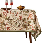 ISAENNE Designer Vintage Rectangular Floral Tablecloth,79"x55" by Isaennehomedecoration