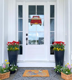 Interchangeable Welcome Sign for Front Door Red Farmhouse Truck Decor Hanging Sign with 11 Interchangeable Seasonal and Holiday Decor Signs 12x14 in. (Country Rustic) - Image 7