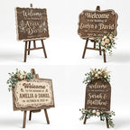 Personalized Bright Botanical Wedding Welcome Sign - Custom 3D Wood Airy Ceremony Entrance & Reception Board for Modern Boho, Garden or Scandinavian Venue - Multiple Sizes - Image 5