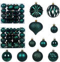 Christmas Tree Balls Ornaments Set, 48 Pcs Shatterproof Plastic Decorative Baubles Shiny Hanging Ball Ornaments for Xmas Tree Holiday Party Wedding Decoration, Dark Green by Unknown