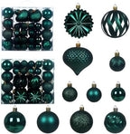 Christmas Tree Balls Ornaments Set, 48 Pcs Shatterproof Plastic Decorative Baubles Shiny Hanging Ball Ornaments for Xmas Tree Holiday Party Wedding Decoration, Dark Green by Unknown