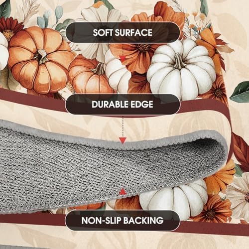 Artoid Mode Pumpkins Floral Corns Fall Area Rug 3x5 Feet - Image 5
