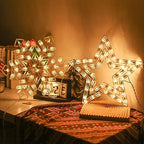 2 Pack Christmas Window Lighted Decorations,Christmas Window Silhouette Lights,Double Side Sign Lamp Decoration for Holiday Indoor Wall Door Glass Decorations,Star，Snowflake - Image 4