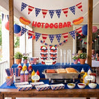 Suclain 150 Pcs Hot Dog Bar Party Supply, 4th of July Patriotic Decoration - Image 5
