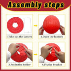 10Pcs 16 Inch Large Red Paper Lanterns, Jumbo Hanging Party Decorations - Image 5