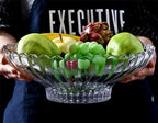 Extra Large Glass Fruit Bowl or Decorative Bowl, Center Bowl，Used for Kitchen Counter or Living Room Central Table Decoration (White) - Image 4