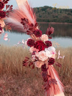 Lisuun Artificial Wedding Arch Flowers, 2 Large Floral Swags - Image 4