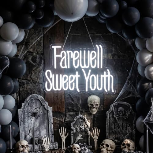 Zhengmy Farewell Sweet Youth Neon Sign, USB Powered Birthday Wall Decor by Zhengmy