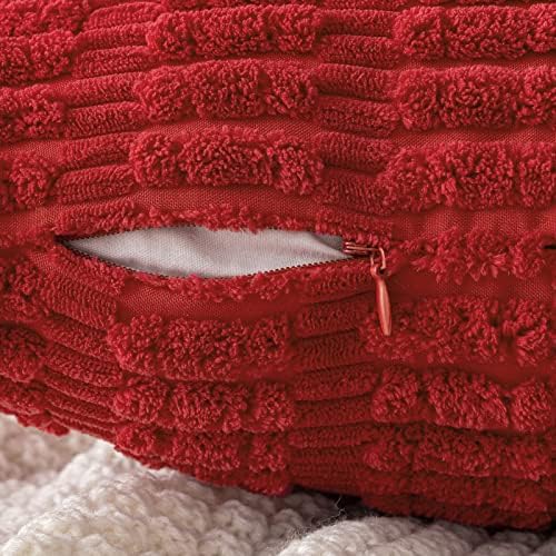MIULEE Christmas Euro Sham Decorative Throw Pillow Covers 26x26 Red Pack of 2 - Image 3