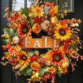 24 Inch Fall Wreaths for Front Door Autumn Wreath with Fall Sign by NaturaWre