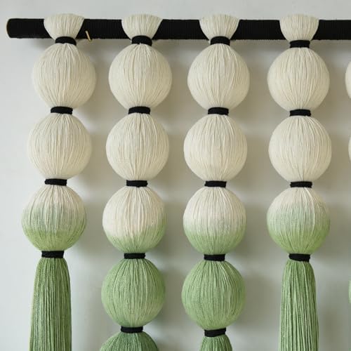 Macrame Wall Hanging Green Dip Dyed Sphericity Cotton Wall Art 39"W*39"L - Image 6