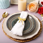 Matte Gold Bow Tie Napkin Rings Set of 24, Satin Gold Finish Napkin Rings - Image 6