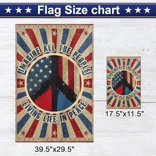 FLAGWIX Peace Hippie Flag - Decorative Hippie House Flag 30x40 - Image 2