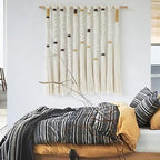 Macrame Wall Hanging Woven Knot Tassel Fringe Boho Wall Art 27"W*29"L - Image 3
