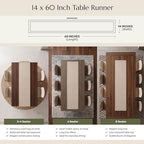 Solino Home Cotton Linen Table Runner Lapis Blue Woven, 14 x 60 in - Image 3