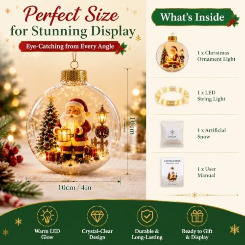Glowing Christmas Story Ornament Light-up Mini Holiday Scene (6PCS) - Image 7