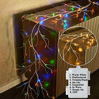 LITBLOOM Lighted Birch Garland Battery Operated with 8 Functions 48 Multi-Color and Warm White Lights, Pre-lit Twig Vine Lights 6FT for Home Bedroom Wall Mantle Decoration - Image 4