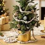 Bucherry 4 Pcs Christmas Wood Bead Garland 28.8 Feet, Frost Color - Image 3