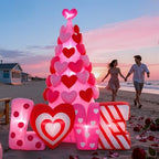Spinosaurus 8FT Valentine Inflatables Outdoor Decorations,Inflatable Heart Tree with Light Valentines Day Blow Up Love Decor for Outside Yard - Image 3