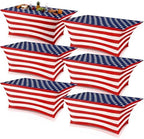 Oudain 6 Pcs 4th of July Table Cover Stretch Tablecloth 6 ft American Flag Tablecloth by Oudain