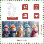 Christmas Garage Door Banner 7x16FT, Colorful Snowmen Family with Winter Scarves, Large Outdoor Xmas Garage Door Cover, Decoration for Driveways, Holiday Parties and Winter Festivities - Image 4