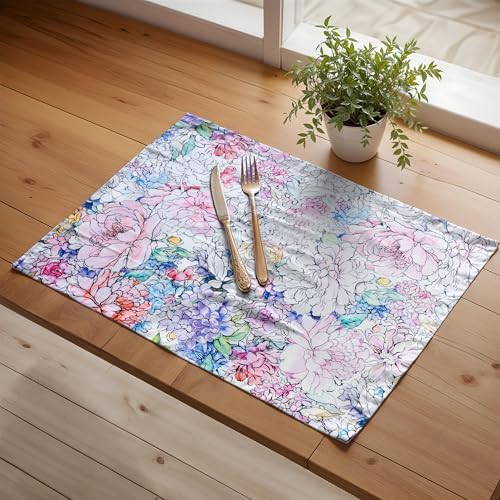 Maison d' Hermine Placemats Set of 4 Reusable 100% Cotton (13"x19") - Image 5