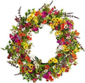 Balsam Hill Outdoor Meadow Spring & Summer Wreath - 28" Premium UV-Protected Floral Door Wreath for Front Door, Patio, Garden & Year-Round Outdoor Display by BalsamHill