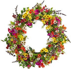 Balsam Hill Outdoor Meadow Spring & Summer Wreath - 28" Premium UV-Protected Floral Door Wreath for Front Door, Patio, Garden & Year-Round Outdoor Display by BalsamHill