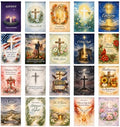 20 Pcs Christian Garden Flags 12x18 Inch Double-Sided Religious Seasonal Garden Flags Set for Outside Bible Verse Cross Yard Flags for Easter Christmas Thanksgiving Lent Advent Outdoor Decor by gisgfim