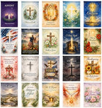 20 Pcs Christian Garden Flags 12x18 Inch Double-Sided Religious Seasonal Garden Flags Set for Outside Bible Verse Cross Yard Flags for Easter Christmas Thanksgiving Lent Advent Outdoor Decor by gisgfim