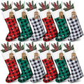 Shinymoon 12 Pack Christmas Stockings Bulk, Green, Red, White, Cute by Shinymoon