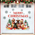 Christmas Garage Door Decorations Magnets Merry Christmas Dogs Garage Door Magnet Stickers with Cute Dogs Snowflake Fridge Stickers Decals for Xmas Party Winter Holiday Metal Door Car Refrigerator by Peconal