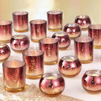 Volens 30pcs Assorted Burgundy Votive Candle Holders, Large Mercury Votives by VolensLightUpYourLife