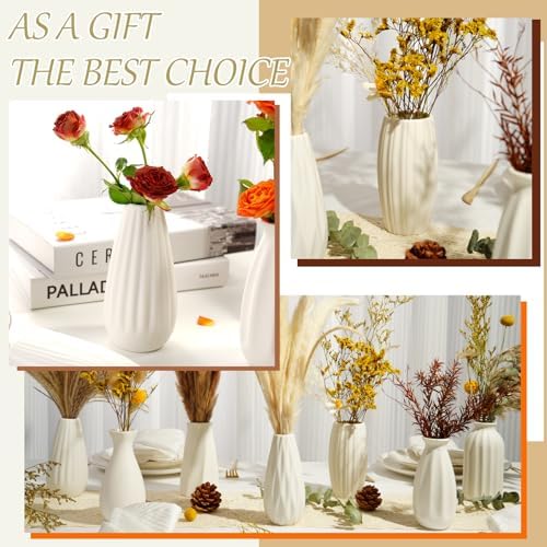 Ceramic Bud Vases, Set of 24 White Vases for Centerpieces Small VAses for Flowers Mini Ceramic Vase for Pampas Grass Vase Bulk for Wedding Table Centerpieces Decoration Boho Home Decor DIY Gift - Image 5