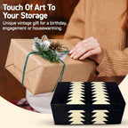Perilla Home ﻿Home Decor Decorative Storage Wooden Box Small Wooden Organizer Tool Stash Card Craft Trinket Memory Keepsake Jewelry Box for Men and Women, Makalu, Gifts For All, Black & Off White - Image 7