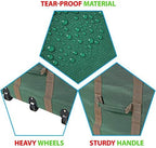 ProPik Rolling Christmas Tree Storage Bag, Fits Up to 9 Foot Tall Disassembled Trees, 25" X 25" X 60", Extra Large Heavy Duty Xmas Container with Wheels, Handles and Straps (Green) - Image 3