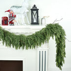 16ft Christmas Garland Realistic Soft and Thickness Green Faux Cedar Pine Garland Artificial Cedar Cypress Garland for Home Fireplace Wall Indoor Outdoor Holiday Party Home Decoration by MDSTBN