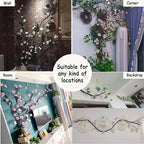 118in Artificial Magnolia Orchid Flowers Garland Hang Vine(Blue) - Image 5
